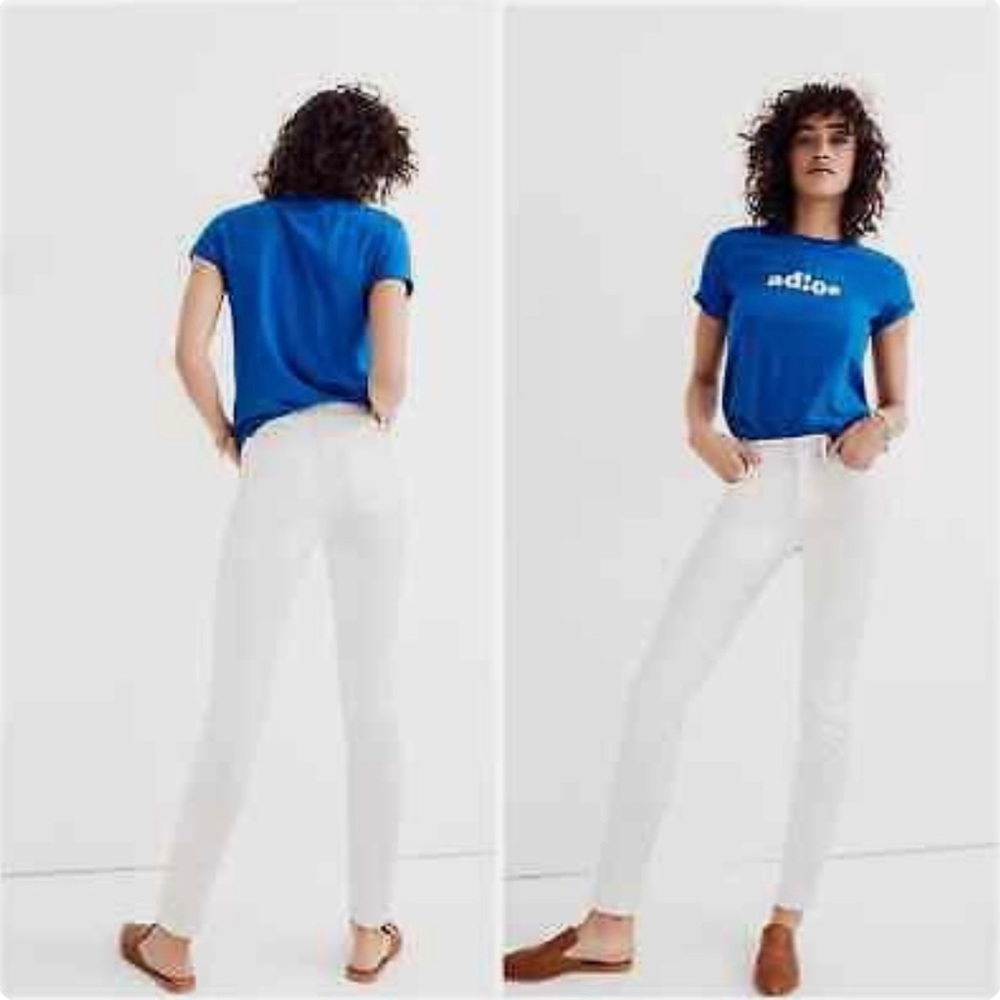 Madewell High Riser Skinny jeans in white. Size 27 Great Condition
